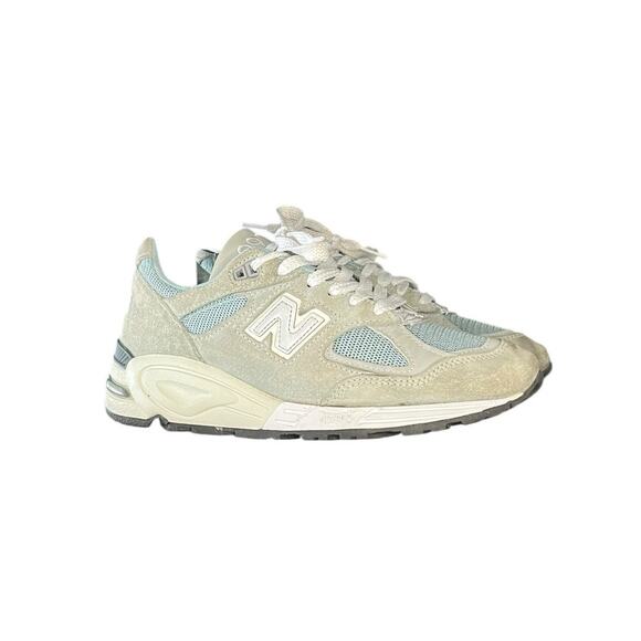 Mens Kith x New Balance 990v2 Made in USA Storm Blue White Size 6 B9 - Picture 3 of 6